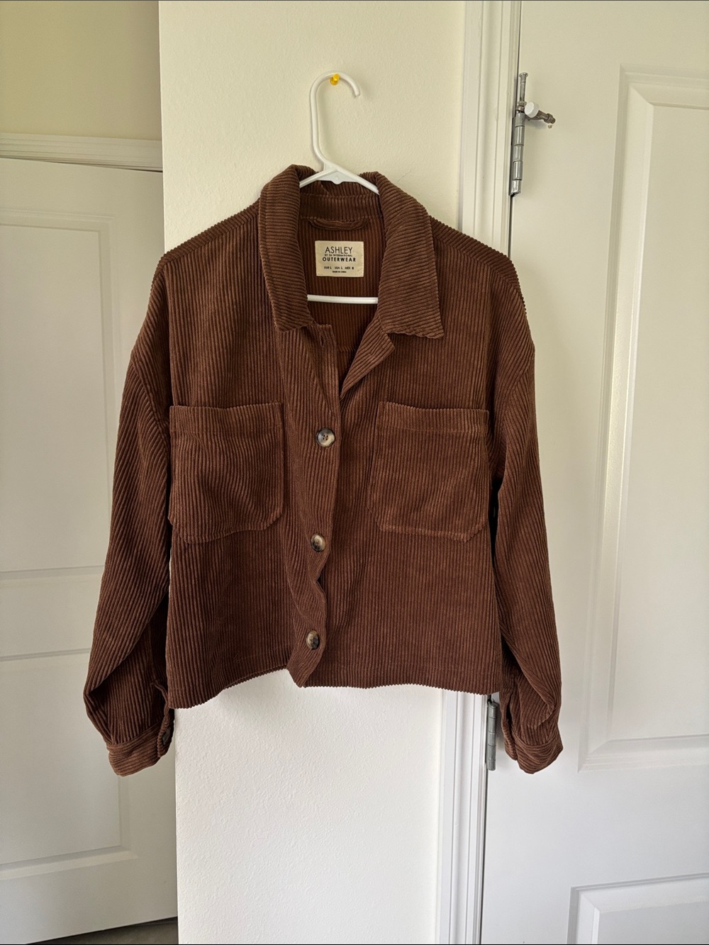 Ashley By 26 International Brown Corduroy Button-Up Jacket
